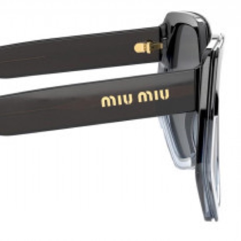 MIU MIU GREY GRADIENT GEOMETRIC SUNGLASSES SMU 07V - Picture 9 of 14